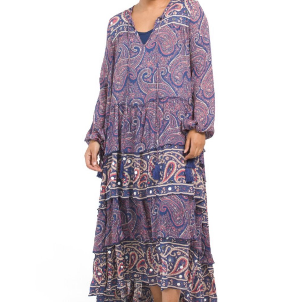 MISS JUNE Robe Longue A Manches Longues Long Sleeved Maxi Dress Size OS NWT